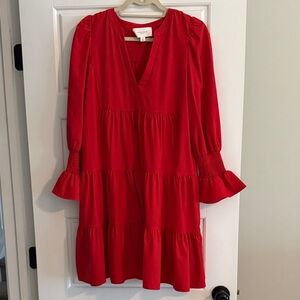 Pomander Place Red Long Sleeve Dress